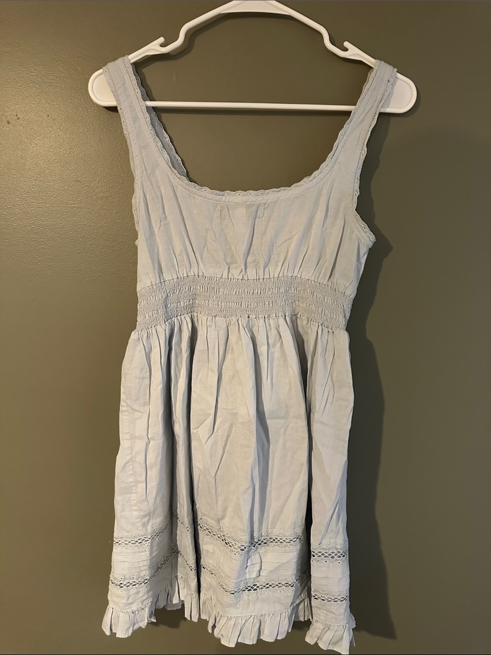 Urban Outfitter’s Light Blue Lace-Trim Button Front Sundress - Picture 4 of 4